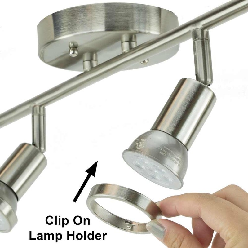 6-Light Adjustable Flexible Foldable Arms LED Track Lighting Kit -