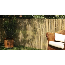 Forever Bamboo Natural Split Rolled Bamboo Fence Panel for Garden Privacy Fence Screen for Indoor or Outdoor 4 Ft H x 6 Ft L