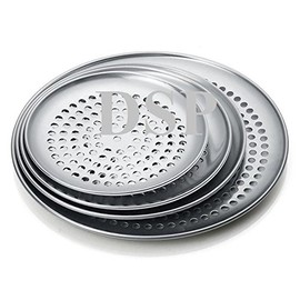 Pizza Pan 7" inch Perforated Thin Crust Aluminum Pizza Tray, Crispy Tray, Commercial & Home Kitchen Used