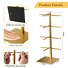 KDYZS+ 4 Tier Sunglass Display Stand, Sunglasses Organizer, Titanium Brushed