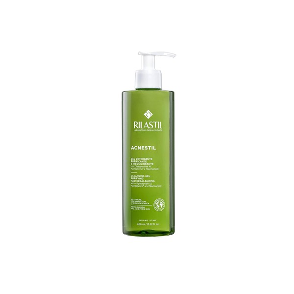 Rilastil Acnestil Cleansing, Purifying and Rebalancing Gel for Combination, Oily and Acne-Prone Skin, 400 ml