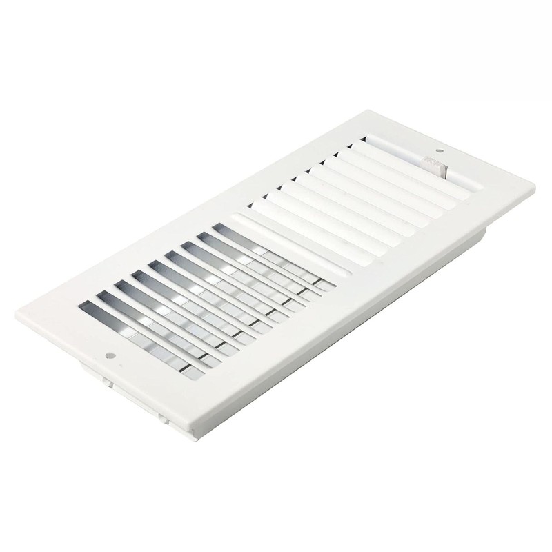 Sierra Grates 4" x 10" White Sidewall & Ceiling Register