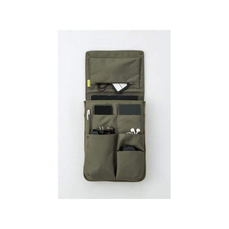 Kokuyo BIZRACK Bag-In Bag, Holds 13.3-inch Laptops, Vertical, Green, Kaha-BRB135DG