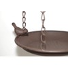 Kobolo Bird Bath Feeder for Hanging Metal Rust Brown 16