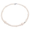 Kuzzoi Men's Silver Necklace with Shell Pearls (6-12 mm) Round