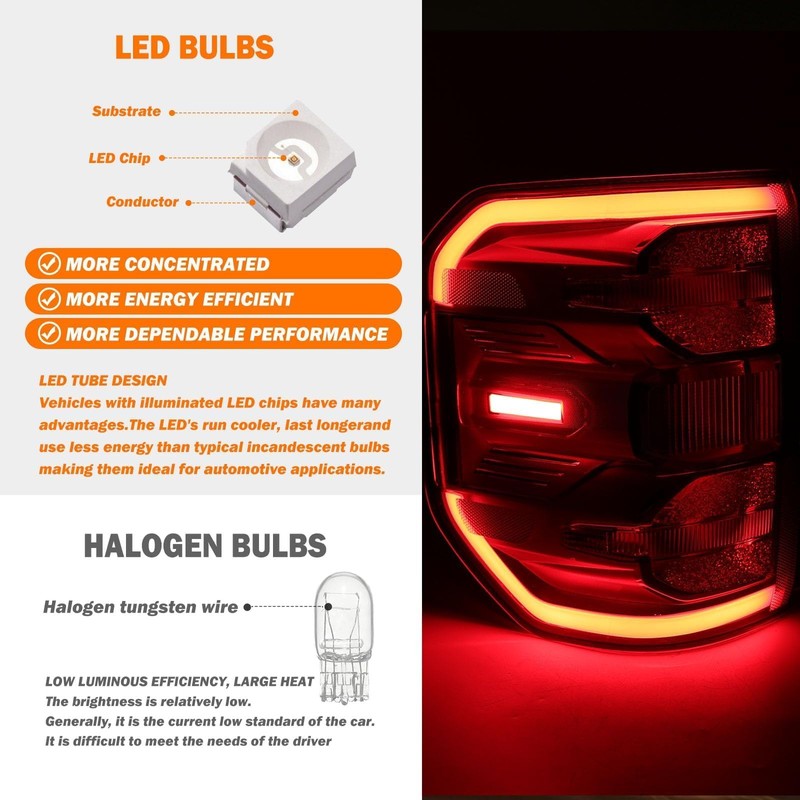 Tail Lights Compatible with 2022 2023 2024 Ford Maverick XL