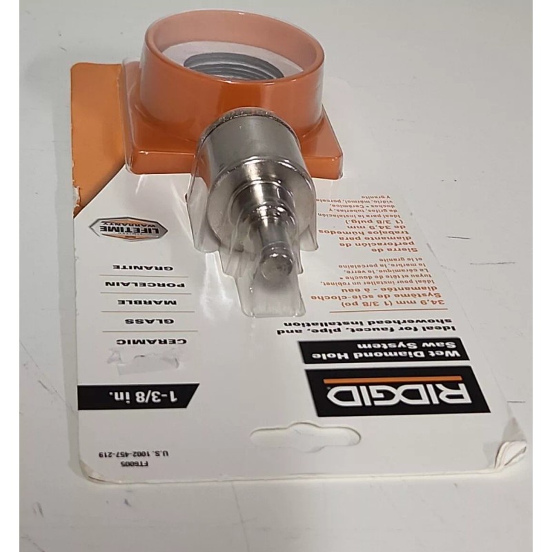 Ridgid 1-3/8" Inch Wet Diamond Hole Saw Kit Cordless Drill