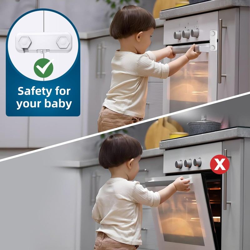 8 Pack Baby Proofing Cabinet Locks, Child Safety Locks for