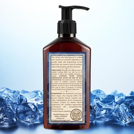 Natural Escapes Cool Relief Gel with Menthol, Camphor, Wintergreen & Peppermint - Joint & Muscle Rub for Soreness, Stiffness & Aches - Relieving Menthol Gel Therapy 6oz