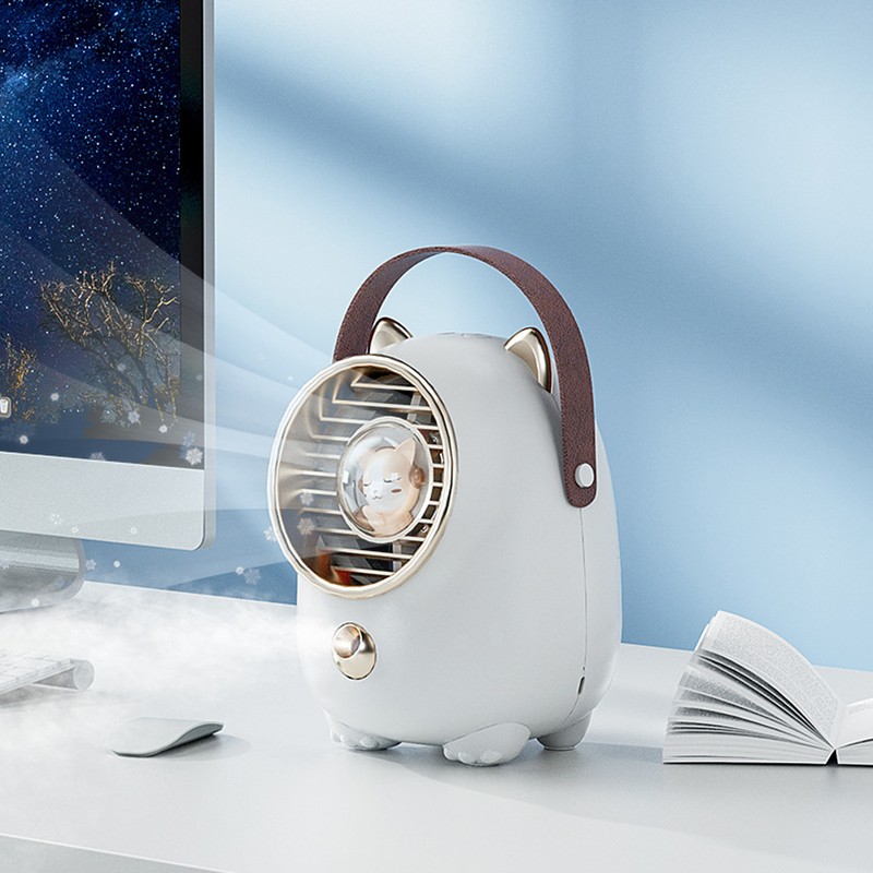 Air Conditioner Fan Multifunctional Portable 350ml Humidifying Spray Usb Rechargeable