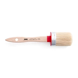 PENNELLIFICIO 2000 Oval Brush, Wooden Handle, Size 12, Wood, Brown, 12 cm