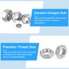 METALLIXITY Hex Nuts (5/16"-18) 5Pcs, 316 Stainless Steel Coarse Thread