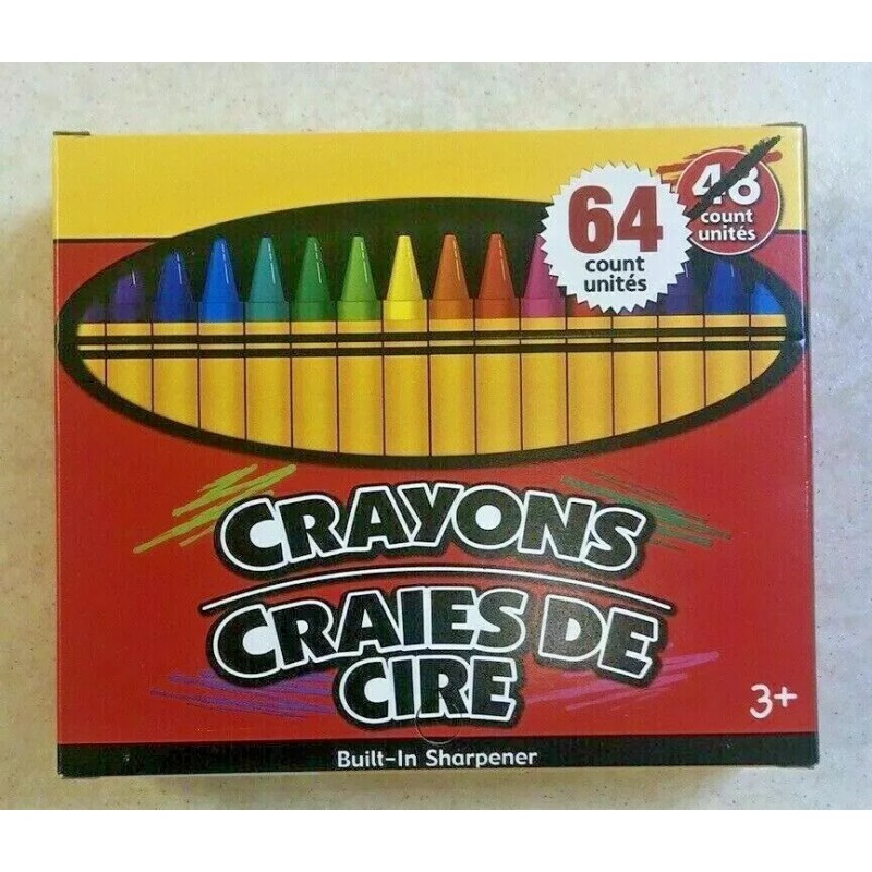 JOT NEW JOT 64 Count Crayons Craies de Cire with
