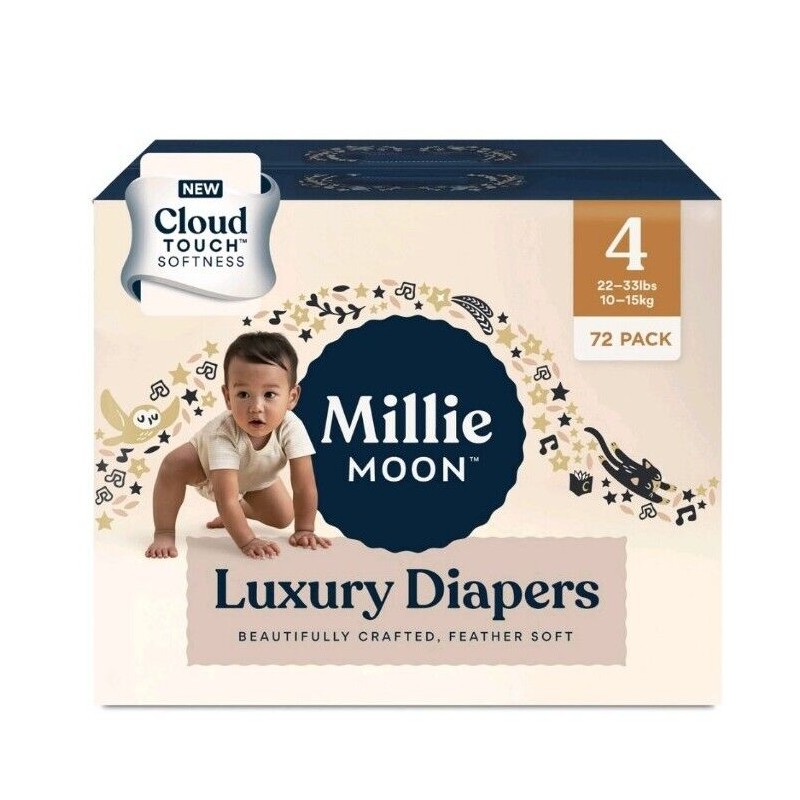 Millie Moon New All Natural Millie Moon Disposable Diapers Cloud