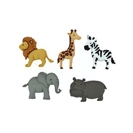 Jesse James Dress It Up Embellishments Zoo Cuties, Acrylic, Multicoloured, 0.55 x 2.9 x 3.65 cm