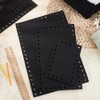 PH PandaHall 6pcs Black Felt Bag Bottom for Crochet, 3