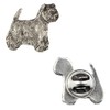 Art-Dog Unique Silver Dog Pin – Silver-Plated Handmade – Brooches