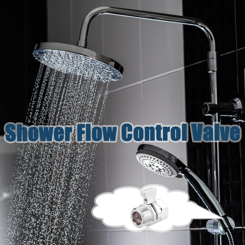 Bestgle 2 Pcs Shower Flow Control Valve Shower Head Shut-Off