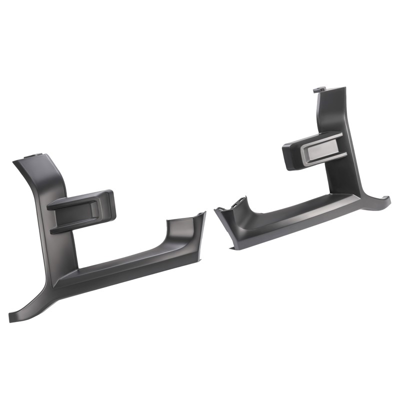 HECASA Pair Headlight Molding+Headlight Bracket Compatible with 2017-2019 Ford F150