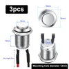 3 Pack 12V Prewired Waterproof Push Button Switch – Momentary