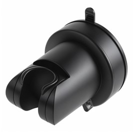 Suction Cup Shower Head Holder, Removable Shower Head Bracket No Drill Wall Mount Holder, ABS Plastic Shower Wand Holder Universal Suction Holder for Bathroom(Black)