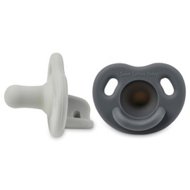 Sweet Cotton Baby Pacifier – Soft Silicone – 0-36 Months – BPA Free – Natural Latch – Lightweight, Dishwasher Safe – for Newborns, Infants, Toddlers