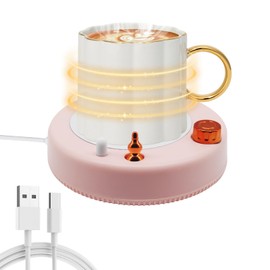 HASAIKA® Cup Warmer, Drink Warmer, Cup Warmer, Suitable for Heating Drinks such as Coffee, Tea and Milk at Home or in the Office (Pink)