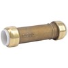 SharkBite 1/2 Inch PVC Slip Coupling, Push to Connect Brass