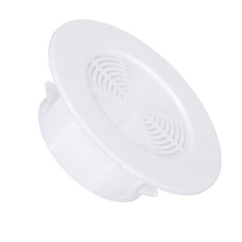 PATIKIL Round Air Vent 2.5" (63mm), ABS Vent Cover Louver Grille Vent Fit for 2.5-3" Hole for Bathroom Office Kitchen Bedroom Ventilation, White
