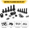 Homwin 286Pcs Flange Metric Bolt Assortment, M6-1.0, M8-1.25, M10-1.5 (12mm