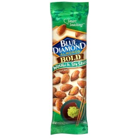 Blue Diamond Almonds Pack of 12 Blue Diamond Wasabi Soy Almonds Snack 1.5 Ounce Bags