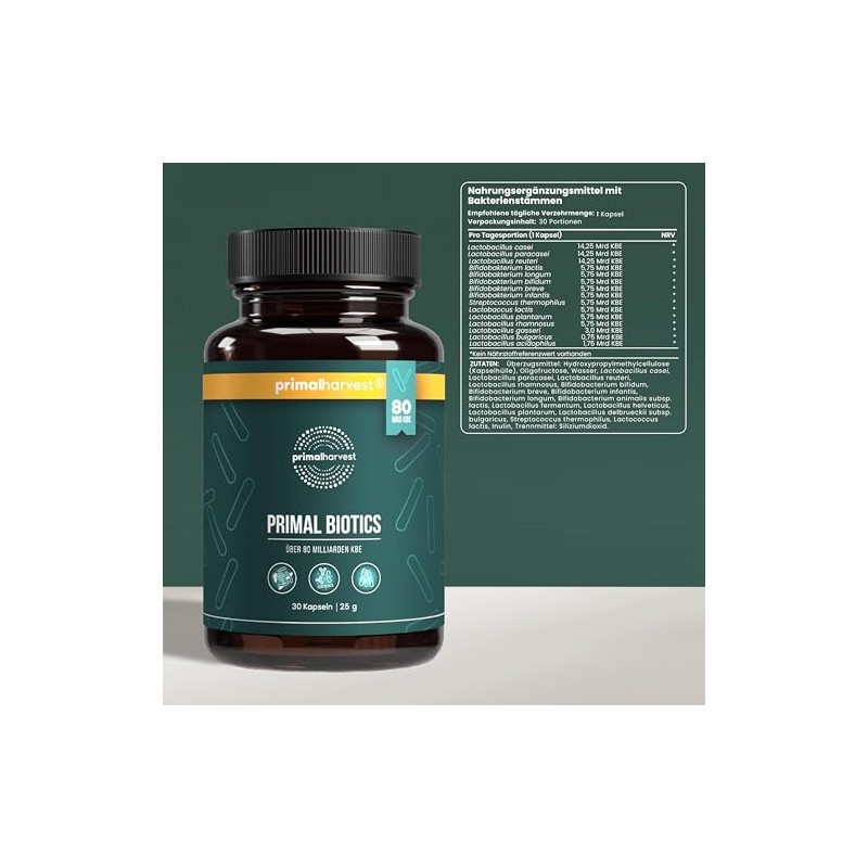Primal Biotics Daily Supplement, Gluten & Soy Free, Vegetarian