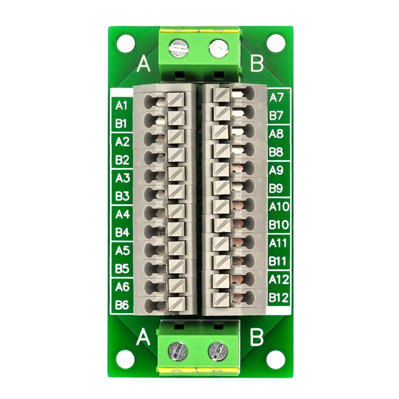 16Amp AC/DC 2x12 Position Terminal Block Distribution Module