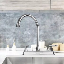 CNX Meer | Mezcladora Para Fregadero Acero Inox. Y Zinc Cromado