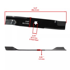 Caltric 48" Deck Blade For Husqvarna RZ4824 TS348 YT48 XLS YTH24V48 LS YTH2648 Z248