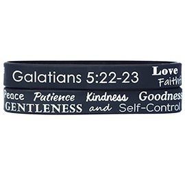 2 Love Joy Peace Patience Wristbands - Galations Fruit of the Spirit Bracelets