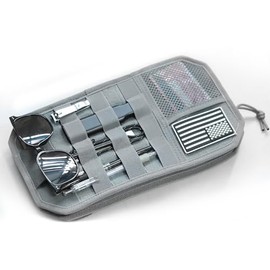 Car Sun Visor Organizer Sunglass Holder for Car with Zipper Storage Pouch | Semi-Rigid Molle Panel Car Truck Accessories for Men&Women, Fit Most Cars, Trucks, Vans, Suvs, Jeeps, Patrols
