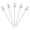 sourcing map 5 Pcs Stainless Steel Cocktail Picks, 4.4 Inch