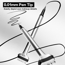 2 In 1 Liquid Eyeliner Unterer Wimpern Stempe, Long-Lasting Liquid Liner Intense, Eye Liner Stamps Mit Tinte, Schnelltrocknend, Wischfest Für Make Up Anfänger