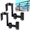 2packs Adjustable Pool Fence Hooks Metal Pool Tool Organizer and