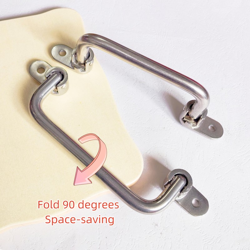 ZRuiYFFS 304 Stainless Steel Folding Handle, 90 Degree Solid Rotating