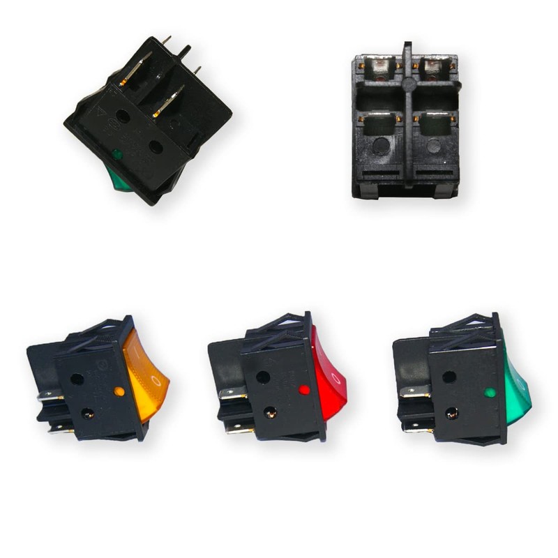 GOLDMAN SERVICE | Set of 3 DPST Bipolar Rocker Switches
