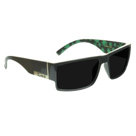 Locs Super Dark Sunglasses Mens Black Wrap Around Lowrider Gangster Cholo Vintage Flat Top