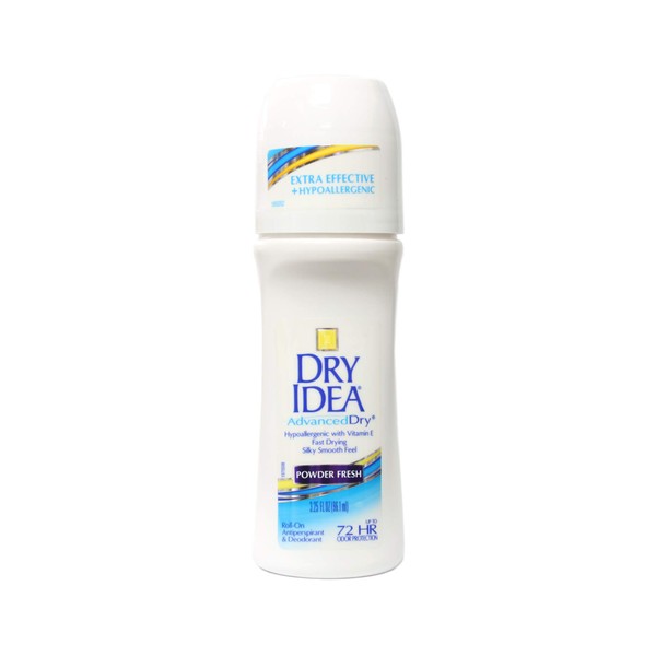 Dry Idea Deodorant 3.25 Ounce Roll-On Powder Fresh Anti-Perspirant (96ml) (Pack of 6)
