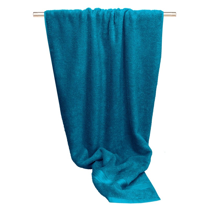 Lashuma Linz Bath Towel Blue - Petrol Blue Individually Embroidered