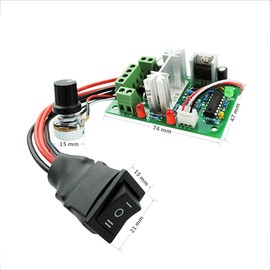CCM6N PWM DC Motor Speed Controller 6V-30V 6A Positive Inversion Mini Switch Controller Variable Speed Controller, 200W Max