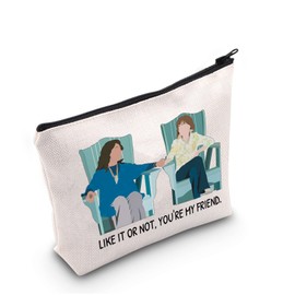 Frankie TV Show Gift Like It Or Not You are My Friend Makeup Bag Grace Fan Makeup Bag TV Show Fan Gift Best Friend BFF Zipper Travel Bag (You are My Friend)