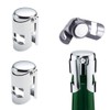 YFOX 3 Piece Champagne Bottle Stoppers Stainless Steel Vacuum Sealing