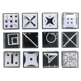Balance IQ Party Favor Games - Cube Puzzle Stocking Stuffers for Kids and Adults - 12 Puzzles