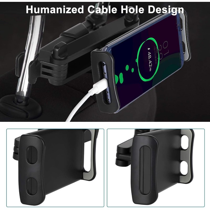 Linkstyle Tablet Holder Car Headrest, Universal 360° Rotation Phone Headrest